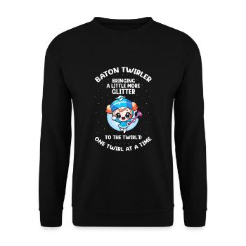Stabdänzerin Design für Majorette - Unisex Pullover - Schwarz - Vorne - Alina (178cm) & Michal (187cm)
