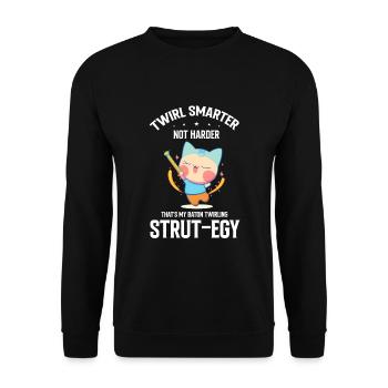 Gymnastik Design für Taktstock drehen - Unisex Pullover - Schwarz - Vorne - Alina (178cm) & Michal (187cm)