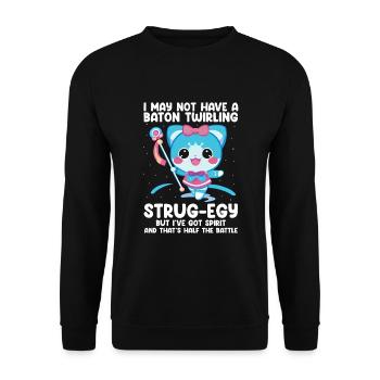 Stabdänzerin Design für Majorette - Unisex Pullover - Schwarz - Vorne - Alina (178cm) & Michal (187cm)