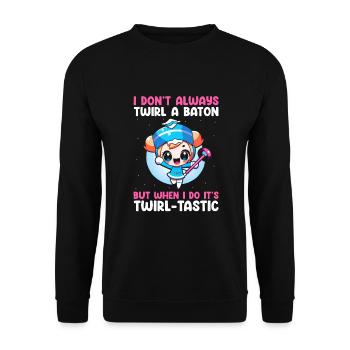 Stabdänzerin Design für Majorette - Unisex Pullover - Schwarz - Vorne - Alina (178cm) & Michal (187cm)