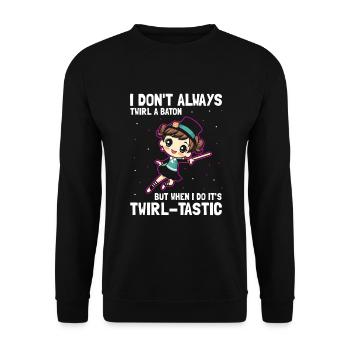 Gymnastik Design für Taktstock drehen - Unisex Pullover - Schwarz - Vorne - Alina (178cm) & Michal (187cm)