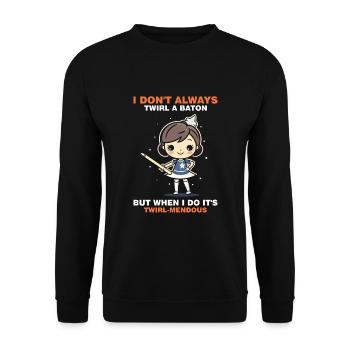 Stocktanz Design für Stabtänzerin - Unisex Pullover - Schwarz - Vorne - Alina (178cm) & Michal (187cm)