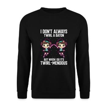 Stabdänzerin Design für Majorette - Unisex Pullover - Schwarz - Vorne - Alina (178cm) & Michal (187cm)