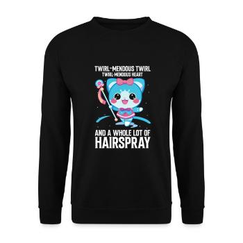 Gymnastik Design für Taktstock drehen - Unisex Pullover - Schwarz - Vorne - Alina (178cm) & Michal (187cm)