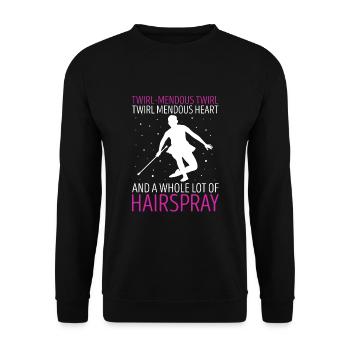 Professionelles Stabdänzerin für Majorette - Unisex Pullover - Schwarz - Vorne - Alina (178cm) & Michal (187cm)