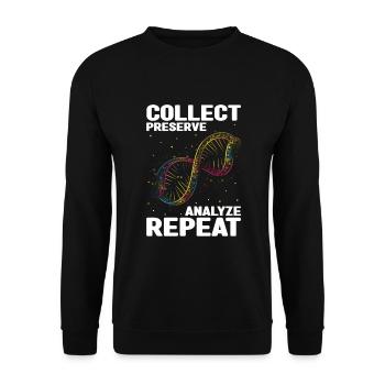 Forensischer Wissenschaftlicher Ermittler - Unisex Pullover - Schwarz - Vorne - Alina (178cm) & Michal (187cm)