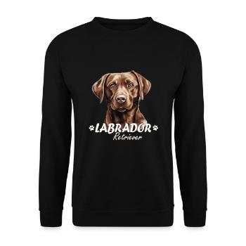 Chocolate Labrador Retriever Brown Labbi Dog - Unisex Sweatshirt - black - Front - Alina (178cm) & Michal (187cm)
