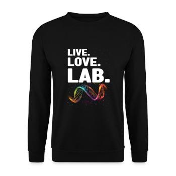 Forensik und forensische Wissenschaft - Unisex Pullover - Schwarz - Vorne - Alina (178cm) & Michal (187cm)