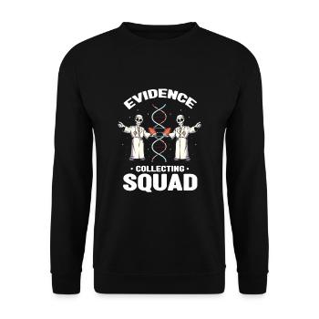 Gerichtsmediziner und Forensischer Analyst - Unisex Pullover - Schwarz - Vorne - Alina (178cm) & Michal (187cm)