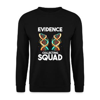 Forensische Kriminologie und Tatort-Ermittler - Unisex Pullover - Schwarz - Vorne - Alina (178cm) & Michal (187cm)