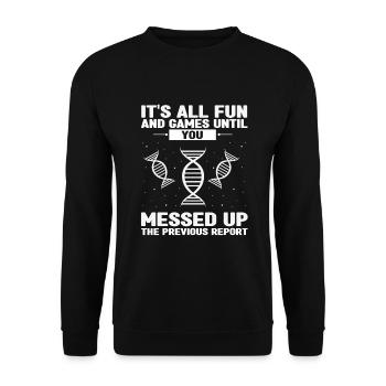 Tatortuntersuchung und Gerichtsmediziner - Unisex Pullover - Schwarz - Vorne - Alina (178cm) & Michal (187cm)