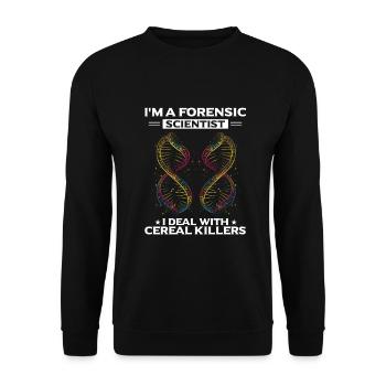 Forensik und forensische Wissenschaft - Unisex Pullover - Schwarz - Vorne - Alina (178cm) & Michal (187cm)