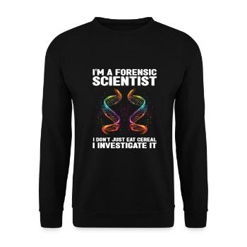Forensik und forensische Wissenschaft - Unisex Pullover - Schwarz - Vorne - Alina (178cm) & Michal (187cm)