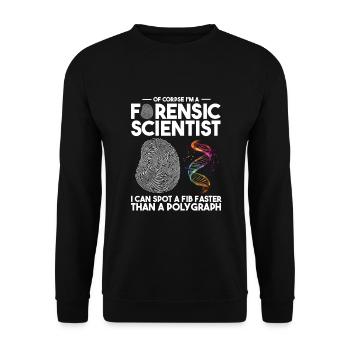 Forensik und forensische Wissenschaft - Unisex Pullover - Schwarz - Vorne - Alina (178cm) & Michal (187cm)