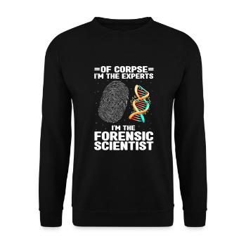 Tatortuntersuchung und Gerichtsmediziner - Unisex Pullover - Schwarz - Vorne - Alina (178cm) & Michal (187cm)