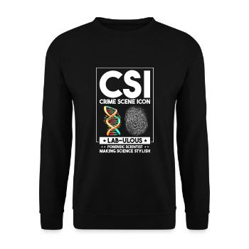 Forensik und forensische Wissenschaft - Unisex Pullover - Schwarz - Vorne - Alina (178cm) & Michal (187cm)