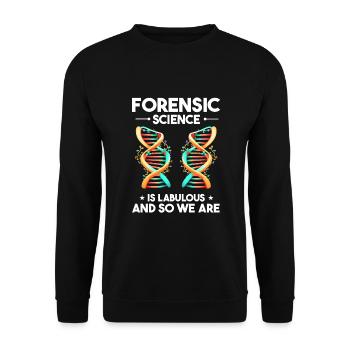 Forensik und forensische Wissenschaft - Unisex Pullover - Schwarz - Vorne - Alina (178cm) & Michal (187cm)