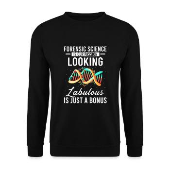 Forensischer Wissenschaftlicher Ermittler - Unisex Pullover - Schwarz - Vorne - Alina (178cm) & Michal (187cm)