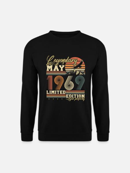 Mai 1969 Jahrgang geboren Geburtstag Geschenk - Unisex Pullover - Schwarz