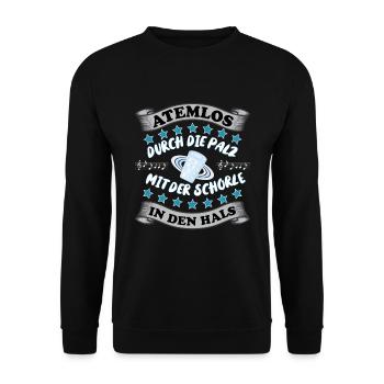 Breathless through the Palz with the spritzer in the throat - Unisex Sweatshirt - black - Front - Alina (178cm) & Michal (187cm)