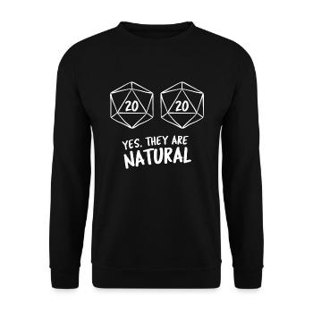 Jeux de rôle Stylo et papier Jeux de dés RPG D20 - Sweat-shirt Unisexe - noir - Devant - Alina (178cm) & Michal (187cm)