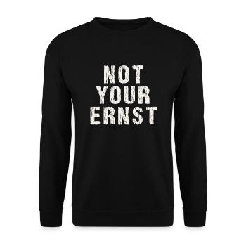 Not your serious Not your serious - Unisex Sweatshirt - black - Front - Alina (178cm) & Michal (187cm)