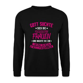 Cadeau MFA assistant médical - Sweat-shirt Unisexe - noir - Devant - Alina (178cm) & Michal (187cm)