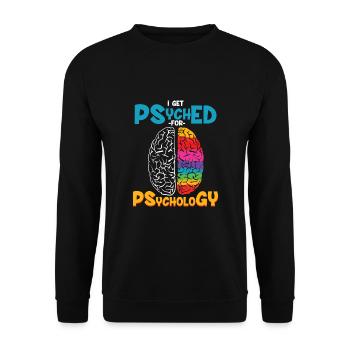 Psychologie Psychologe Psychologin Gehirn - Unisex Pullover - Schwarz - Vorne - Alina (178cm) & Michal (187cm)