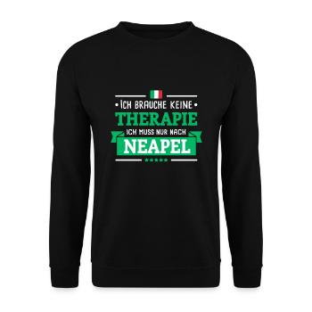 NEAPEL THERAPIE NAPOLI ITALIEN URLAUB GESCHENK - Unisex Pullover - Schwarz - Vorne - Alina (178cm) & Michal (187cm)