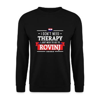 ROVINJ THERAPY ISTRIA CROATIA HOLIDAY GIFT - Unisex Sweatshirt - black - Front - Alina (178cm) & Michal (187cm)