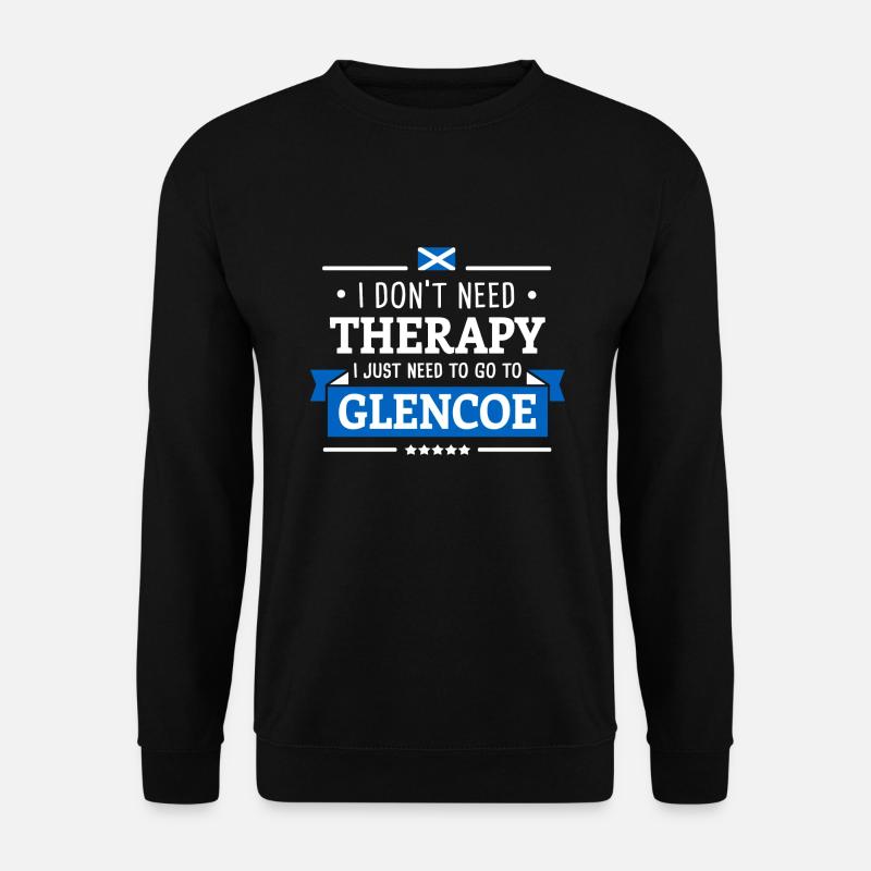 GLENCOE THERAPIE HIGHLANDS SCOTLAND REISE GESCHENK - Unisex Pullover - Schwarz