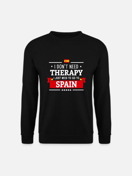 SPAIN THERAPY ESPAÑA MADRID VACANCES CADEAU - Sweat-shirt Unisexe - noir