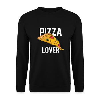 Pizza lover gift - Unisex Sweatshirt - black - Front - Alina (178cm) & Michal (187cm)