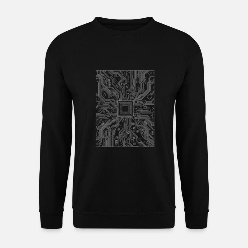 Circuit from the computer - board - Unisex Sweatshirt - black