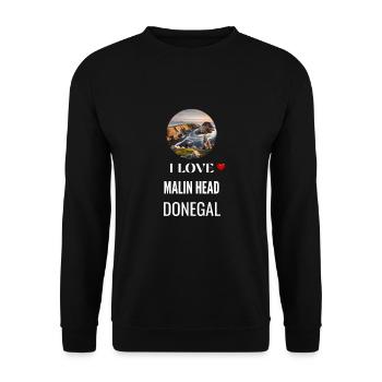 I Love Malin Head Donegal Ireland - Unisex Sweatshirt - black - Front - Alina (178cm) & Michal (187cm)