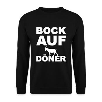 Bock auf Döner - Unisex Pullover - Schwarz - Vorne - Alina (178cm) & Michal (187cm)