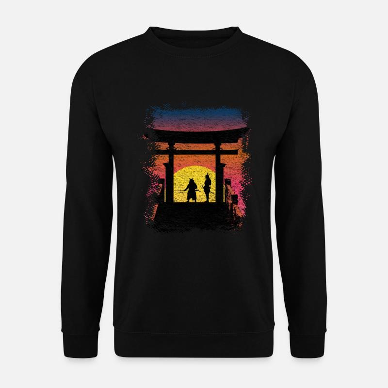 Samurai Japan Sunset - Unisex Sweatshirt - black