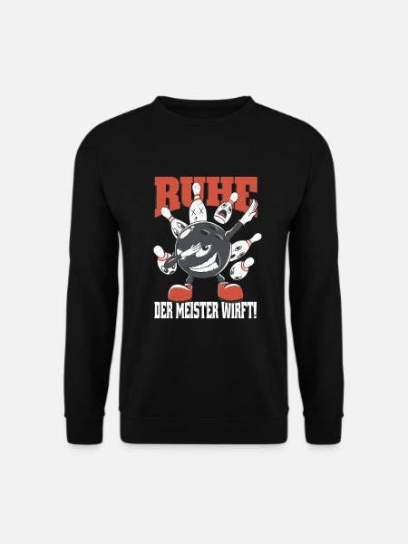 Bowling Mitgebsel Spieler Ruhe Der Meister Wirft - Unisex Pullover - Schwarz