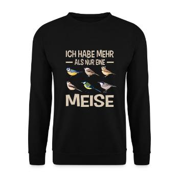 Spruch Vögel Meisen Ornithologie Birdwatching - Unisex Pullover - Schwarz - Vorne - Alina (178cm) & Michal (187cm)