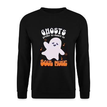 Les fantômes adorent danser sur de la musique soul - Sweat-shirt Unisexe - noir - Devant - Alina (178cm) & Michal (187cm)