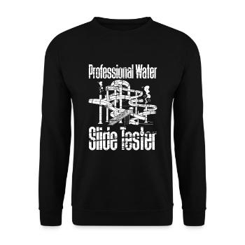 Professional water slide tester - Unisex Sweatshirt - black - Front - Alina (178cm) & Michal (187cm)