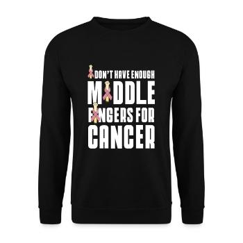 Je n’ai pas assez de doigt d’honneur pour le cancer - Sweat-shirt Unisexe - noir - Devant - Alina (178cm) & Michal (187cm)