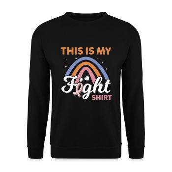 C’est le combat Shirt Sensibilisation au cancer du sein - Sweat-shirt Unisexe - noir - Devant - Alina (178cm) & Michal (187cm)
