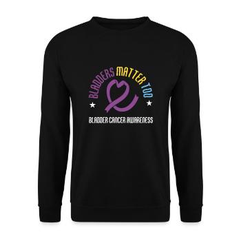 Les ampoules sont également importantes pour l’éducation sur le cancer de la vessie - Sweat-shirt Unisexe - noir - Devant - Alina (178cm) & Michal (187cm)