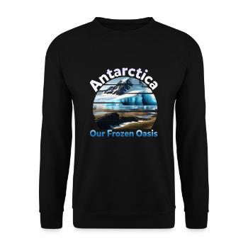 Antarktis Unsere Gefrorene Oase - Unisex Pullover - Schwarz - Vorne - Alina (178cm) & Michal (187cm)