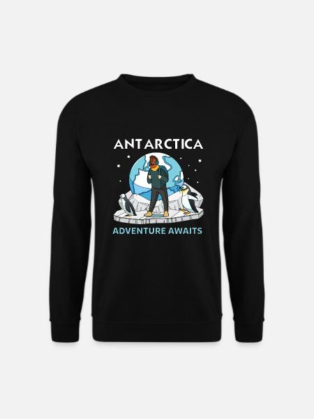 Antarctica Adventure Awaits Penguins Camper - Unisex Sweatshirt - black