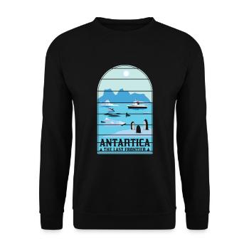 Antarctica The Last Frontier - Penguins Outdoors - Unisex Sweatshirt - black - Front - Alina (178cm) & Michal (187cm)
