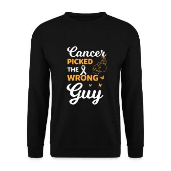 Wrong Boy Elected: Cancer Awareness - Unisex Sweatshirt - black - Front - Alina (178cm) & Michal (187cm)