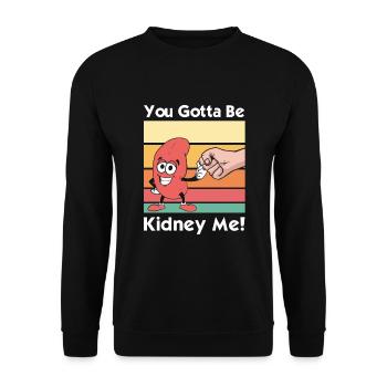 Vintage Kidney Donor Humor - Unisex Sweatshirt - black - Front - Alina (178cm) & Michal (187cm)
