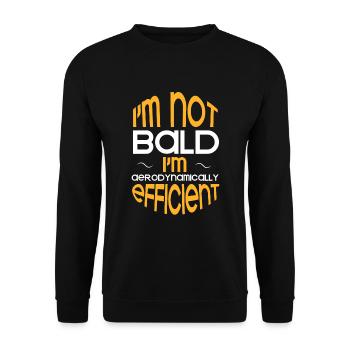 Efficacité aérodynamique : acceptation de la calvitie - Sweat-shirt Unisexe - noir - Devant - Alina (178cm) & Michal (187cm)